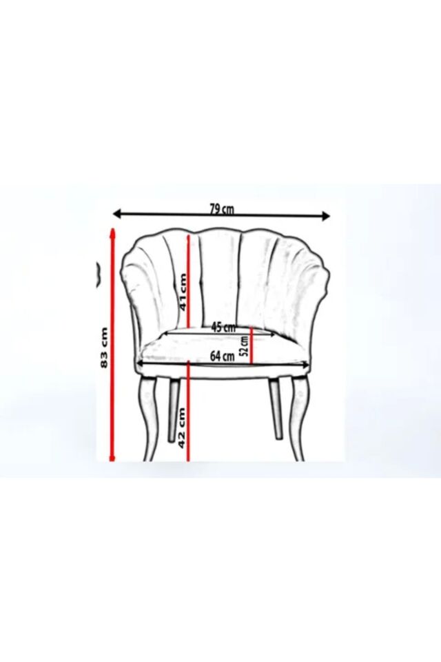 Papatya Çay Seti Tekli Berjer-Gri-Krom Ayak