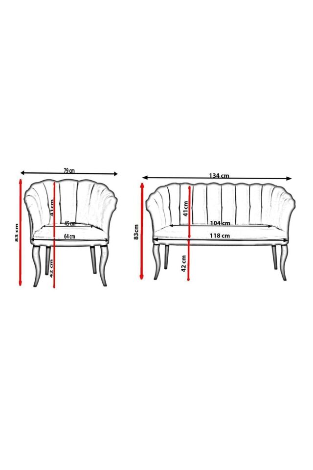 Papatya Çay Seti Koltuk Takımı