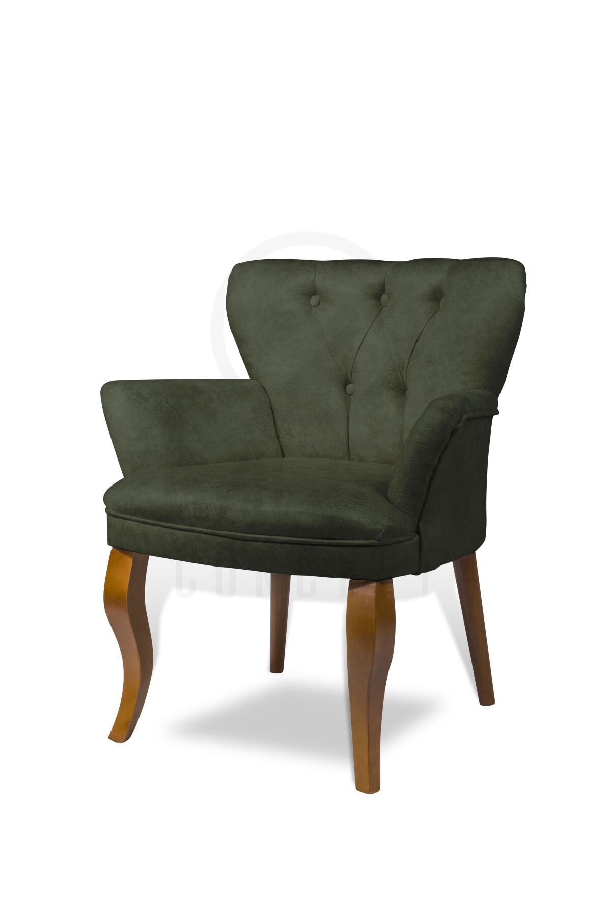 Çay Seti Koltuk Kollu Tekli Berjer-Yeşil